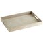 Gray Faux Leather Square Modern Tray