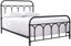 Nashburg Twin Black Wrought Iron Metal Bed with Headboard