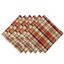 Pumpkin Spice Plaid Cotton Napkins Set of 6