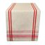 Beige and Red Cotton Stripe Table Runner, 14x108 Inches