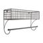 Gray Iron Wire Wall Mount Towel Rack with Shelf