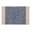 Handmade Beige and Blue Cotton Stripe Rug 24x36