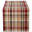 Cabin Plaid Cotton Fall Thanksgiving Table Runner, 72 x 14"