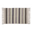 Hand-Loomed Gray Stripe Cotton Accent Rug 24"x36"