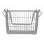 Cool Gray Rectangular Metal Storage Bin 13x11x9"