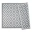 Gray and White Diamond Pattern Outdoor Rug, 4' x 6'