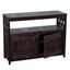 Elegant Eucalyptus Outdoor Sideboard in Rich Espresso Finish