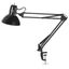 Adjustable Black Clip-On Task Lamp with Dome Shade