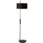 Matte Black and Aged Brass Adjustable Floor Lamp, 62 Inches