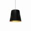 Elegant Black and Gold Drum Pendant Light with Adjustable Drop