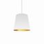 Contemporary 20" White and Gold Drum Ceiling Pendant