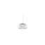 Matte White Dome Pendant Light with Cut-Out Pattern