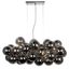 Contemporary Chrome Globe Cluster Pendant with Clear Glass Shades