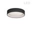 Sleek 11" Black and White LED Drum Flush Mount Light