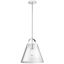 Polished Chrome and Clear Glass Pendant Light