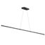 Modern Matte Black 48" LED Ceiling Pendant with White Acrylic Shade