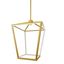 Elegant Aged Brass 66.5" LED Cage Chandelier with White Diffuser