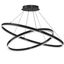 Modern Black and Silver LED Ceiling Chandelier