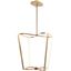 Modern Black Brass 20'' Drum LED Chandelier with Ambient Lighting