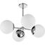 Dayana Transitional 24" Matte Black Globe Chandelier with White Glass