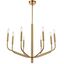 Eleanor 8-Light Aged Brass Candle Chandelier