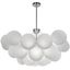 Miles 8-Light Polished Chrome Globe Chandelier with Frosted Glass