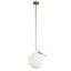 Gold and White Globe Pendant Light with Glass Shade