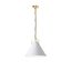 Aged Brass 16" Drum Pendant Light with White Shade