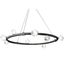 Matte Black and Crystal 42.5" Modern Circular Chandelier