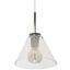 84" Chrome and Clear Glass Drum Pendant Light