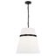 Symphony 18" Matte Black & White Drum Pendant Light