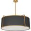 Gold and Black 24" Drum Pendant Ceiling Light