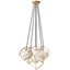 Elysian Gold Globe 21" Modern Pendant with Clear Glass Shades