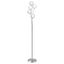 Elegance Satin Chrome Multi-Head Floor Lamp with White Globe Shades