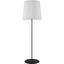 Black Metal Floor Lamp with White Empire Shade