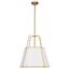 Gold and White Modern Drum Pendant Light