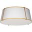 Gold Glass Drum Indoor/Outdoor Flush Mount Light