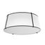 Matte Black Trapezoid Drum Flush Mount with Glass Shade