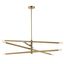 Aged Brass 8-Light Linear Indoor/Outdoor Pendant