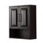 Dark Espresso Daria 25" Over-the-Toilet Wall-Mounted Cabinet with Matte Black Trim
