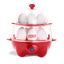 Red Deluxe Rapid Egg Cooker with Auto Shut Off