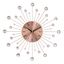 Copper Sunburst Wall Clock with Crystal Accents, 15"