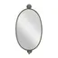 Bronze Oval Full Length Wood Wall Mirror, 15" x 28.6"