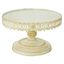 White Metal Pedestal Stand with Lace Edge, 16"