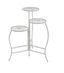 White Metal 3-Tier Floral Round Plant Stand