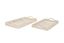 Cream Rectangular Rattan 2-Piece Decorative Tray Set