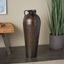 Mediterranean Bronze 28" Tall Hammered Metal Floor Vase