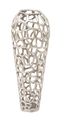 Elegant Silver Coral Aluminum Floor Vase 12" x 33"