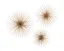 Golden Radiance Metal Starburst Wall Sculptures, Set of 3