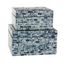 Blue Mosaic Nautical Wood Lidded Storage Box Set